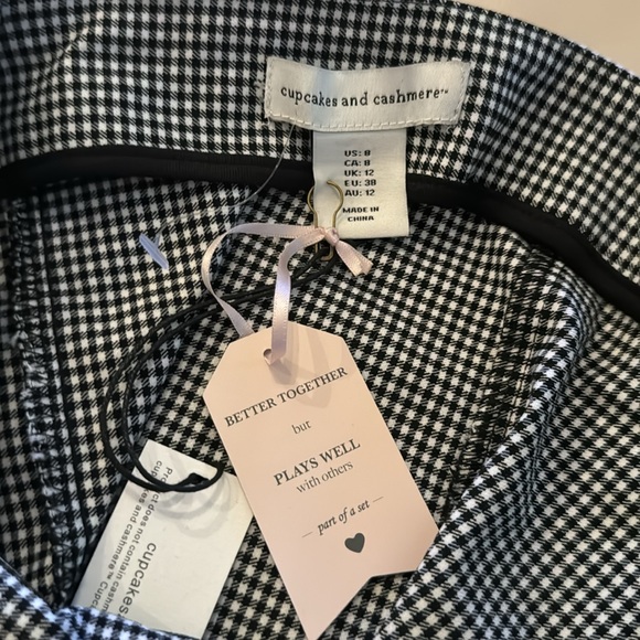 Cupcakes and Cashmere Black & White Gingham Tank Style Crop - Picture 5 of 8